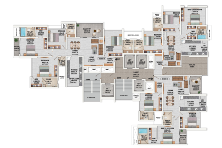 1 BHK Floor Plan